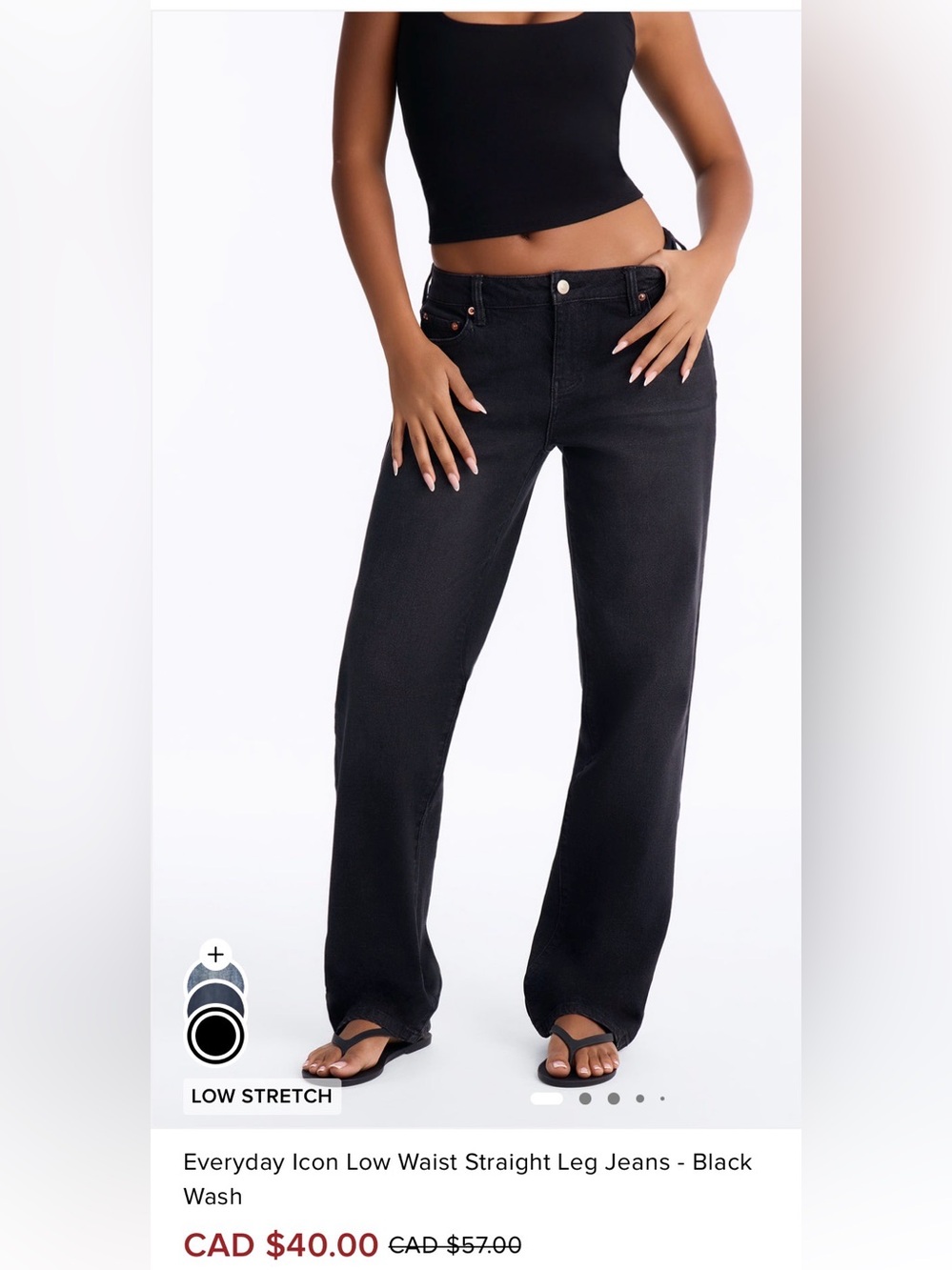 Fashion Nova Black Straight-Leg Jeans